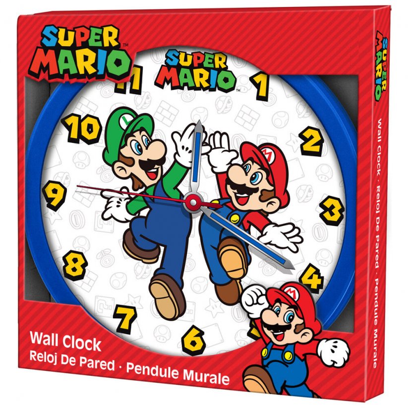 Dětské nástěnné hodiny Super Mario