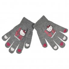 Detské rukavice šedé Hello Kitty