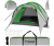 Tenda da campeggio familiare Nevada 200×200×140 cm, per 2–4 persone