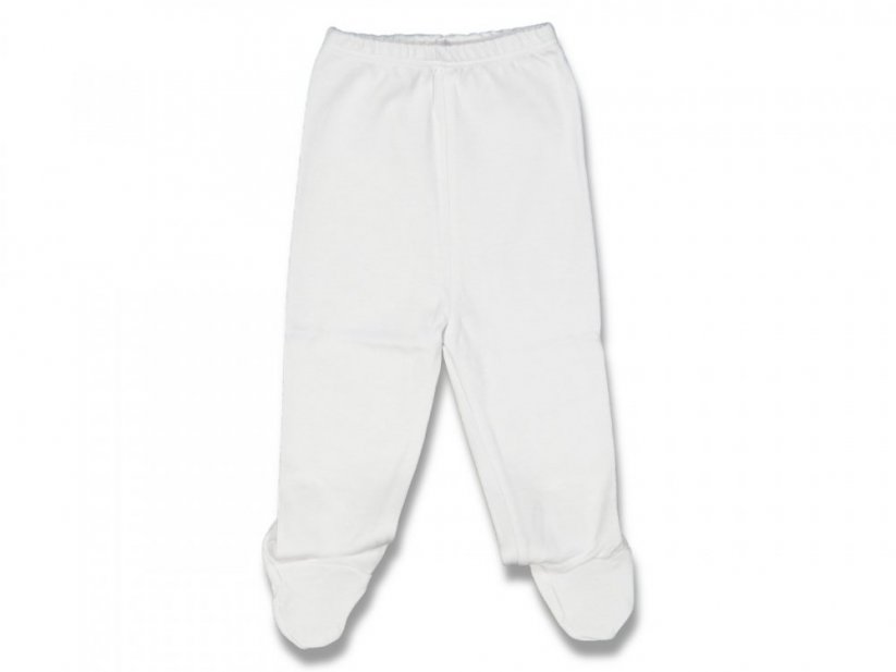 Pantaloni con piedini per neonato bianco 56