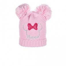 Dievčenská pletená čiapka Minnie růžová 48
