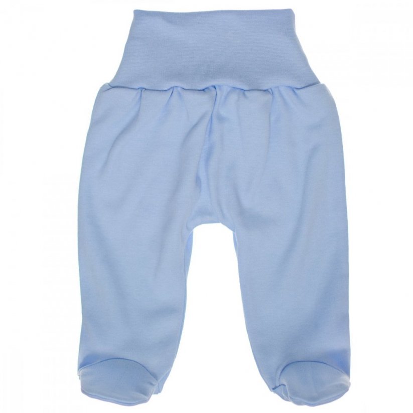 Pantaloni con piedini per neonato blu