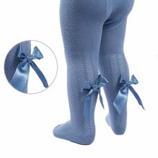Calzini blu con fiocco per neonati