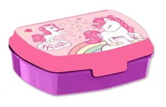 Dětský plastový svačinový box Unicorn
