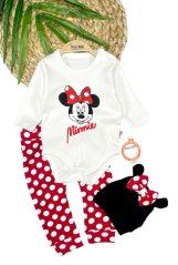 3dílná souprava Minnie – body, kalhoty a čepička
