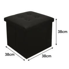 Taburet s úložným prostorem 38 × 38 × 38 cm šedý