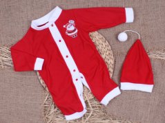 Salopetă cu căciulă bebe Santa