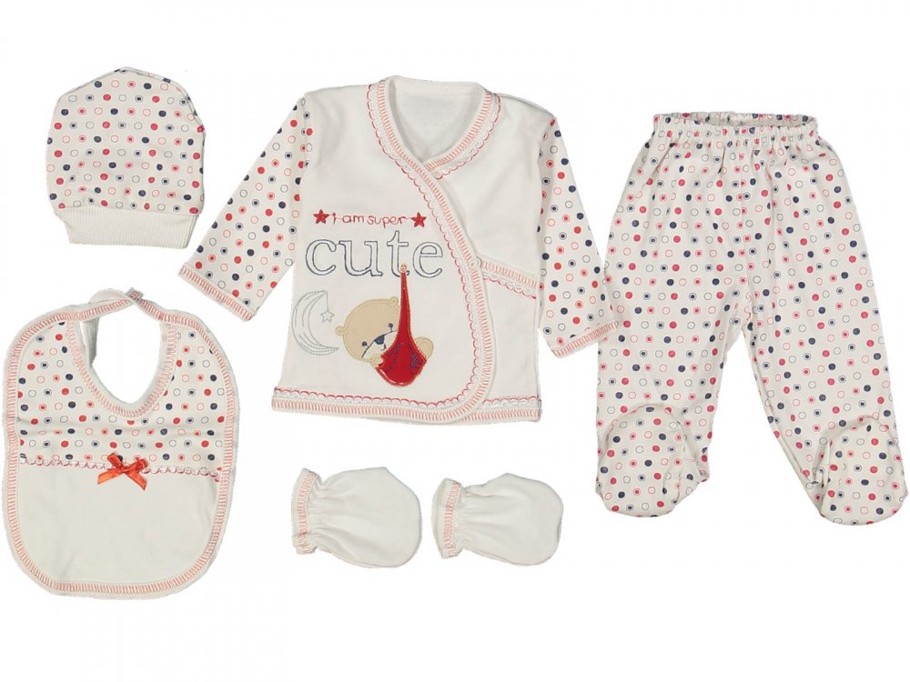 Completo per battesimo ricamato per neonato: set da battesimo da 4 pezzi - Italia