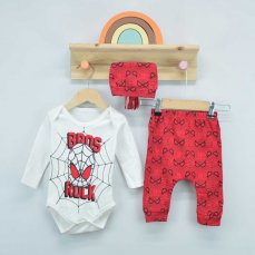 Set 3 pezzi per neonati Spiderman