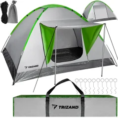 Turistický stan pro 2-4 osoby se stříškou 200 × 200 × 110 cm