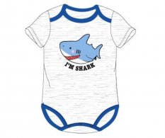 Body pre bábätká, krátky rukáv Shark