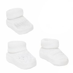 Scarpine per neonato bianco con motivo