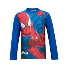 Tricou cu mâneca lungă Spiderman blu