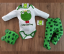 set 3 piese pentru bebeluși-body-panataloni cu boteșei și căciulă Broscuța
