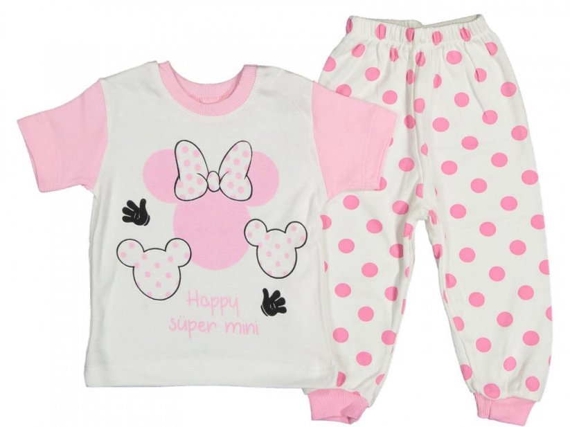 Dievčenské pyžamo s krátkym rukávom a dlhé nohavice Minnie